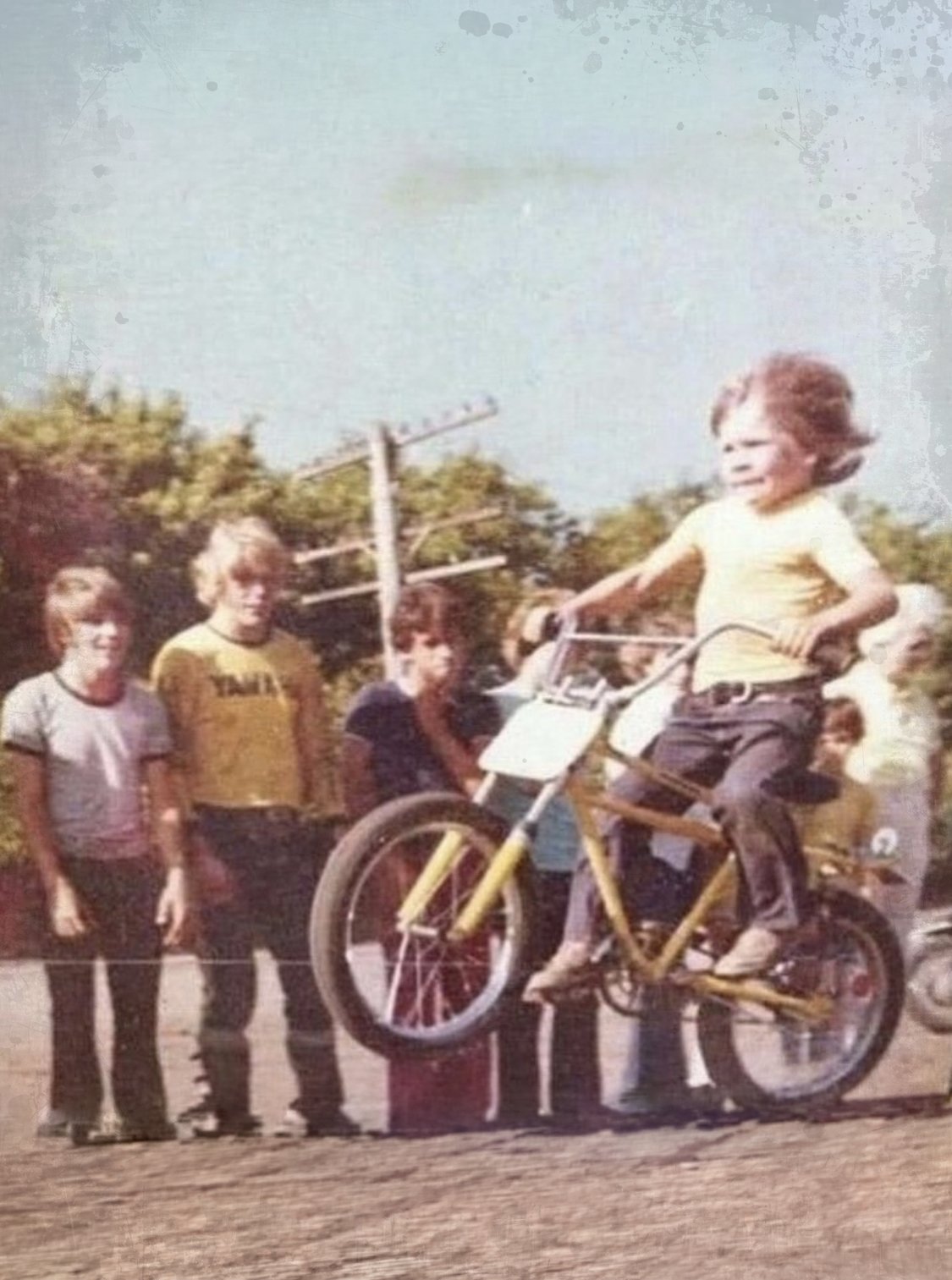 Jean-Pierre le Roux as a kid on a BMX